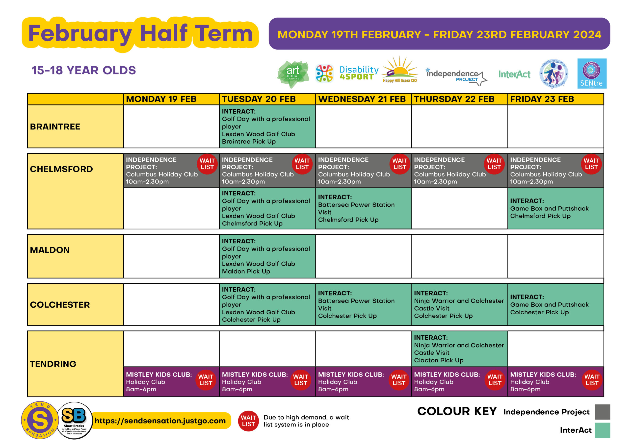 Timetables Send Sensation